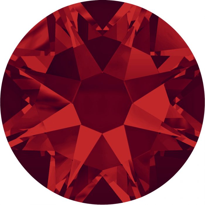Light Siam (227) SWAROVSKI 2078, Flat Back Stones, HOT FIX