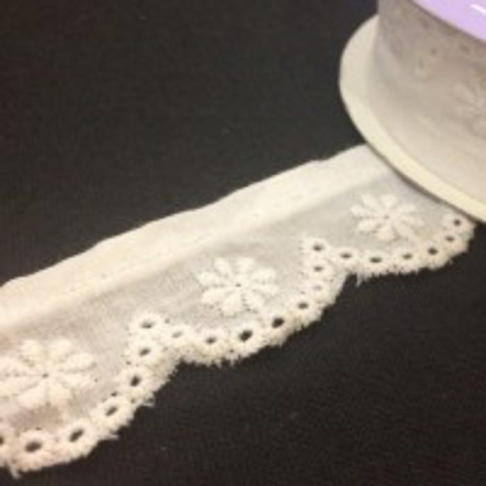 Lace Pleated, 25mm x 1.8 meters