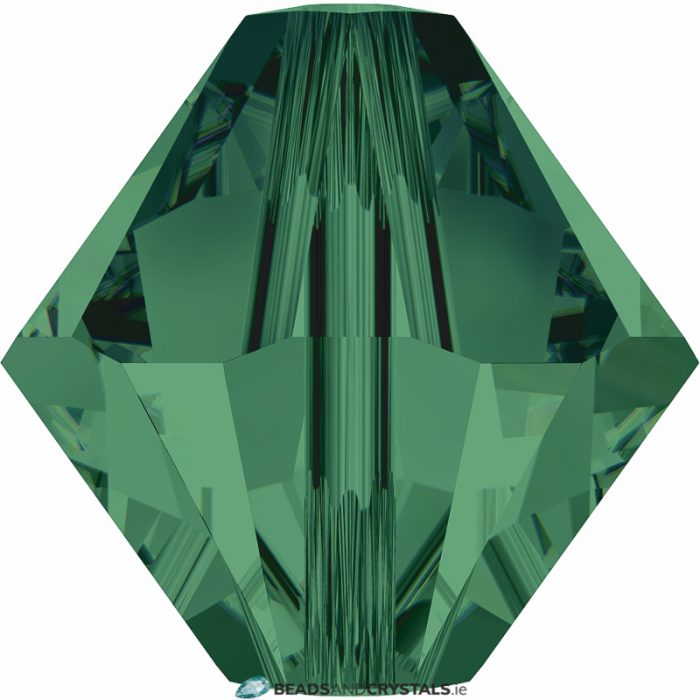 Emerald (205) SWAROVSKI 5328,  Bicone Bead