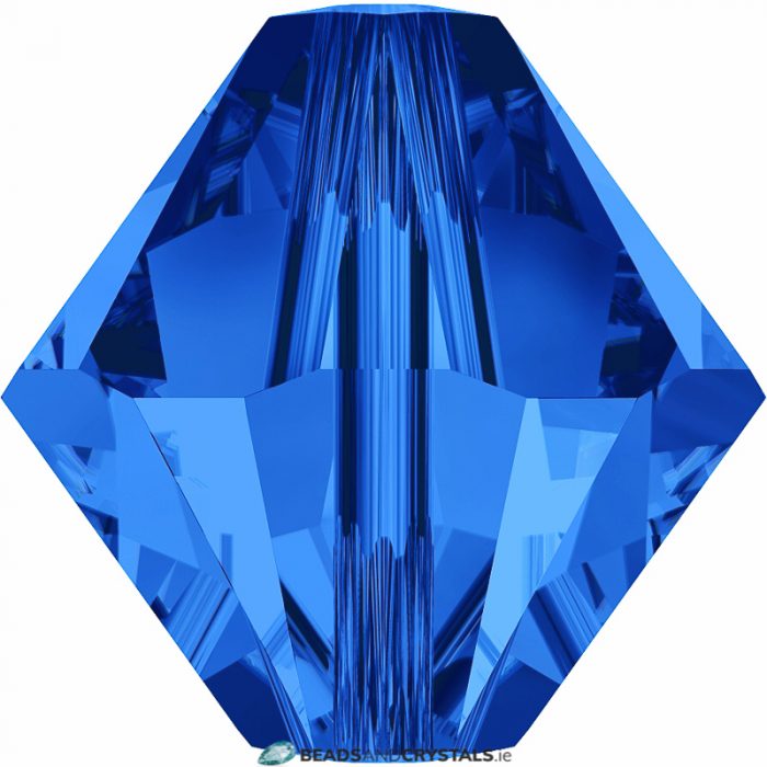 Sapphire (206) SWAROVSKI 5328,  Bicone Bead