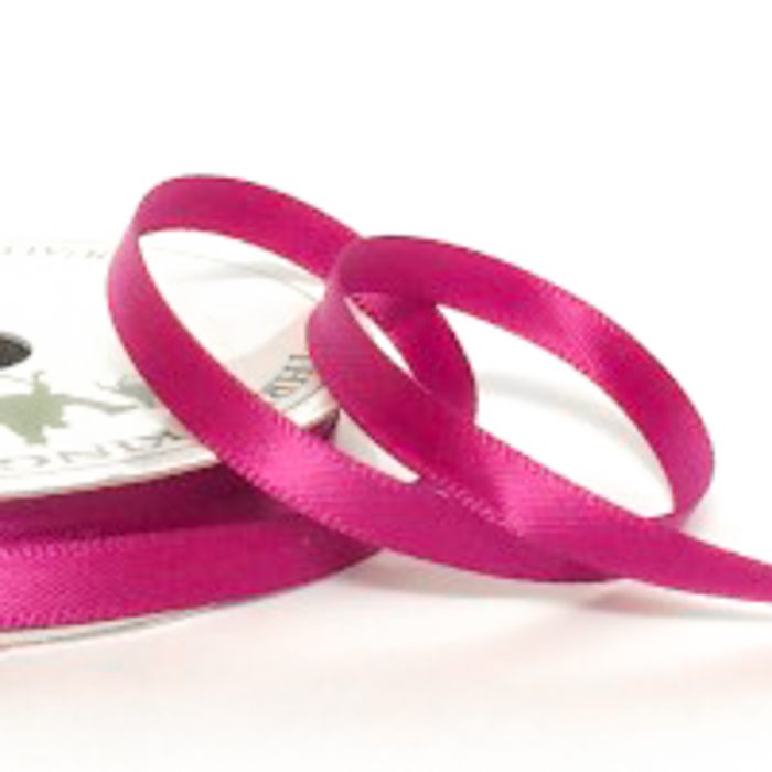Fuchsia Satin Ribbon, 6mm