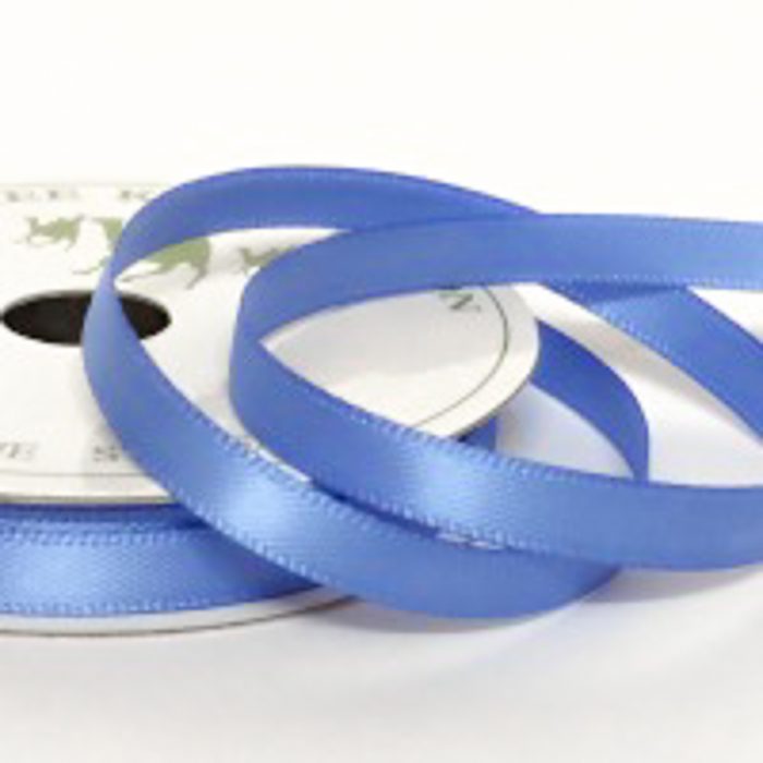 Iris Blue Satin Ribbon, 6mm
