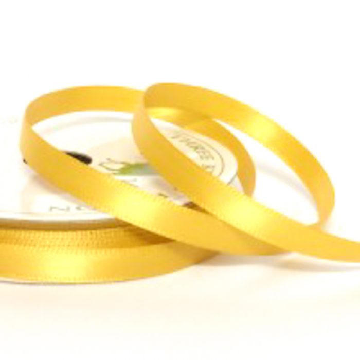 Old Gold Satin Ribbon, 6mm