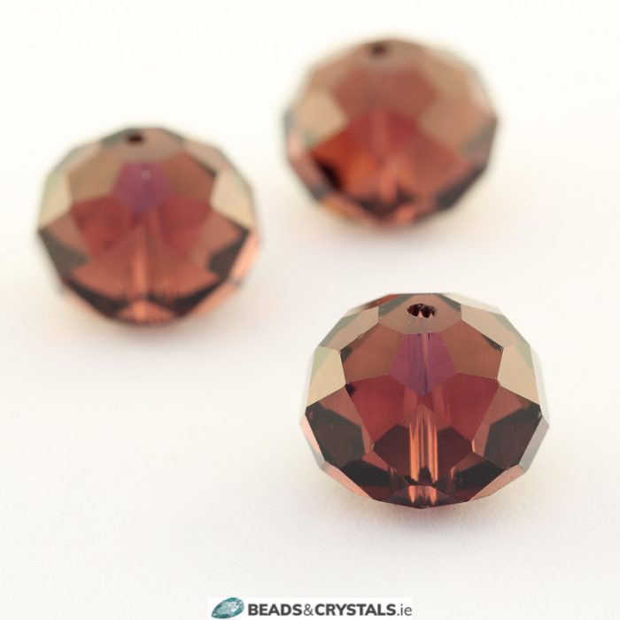 Amethyst Purple Facetted Round Glass Beads, - Image 2
