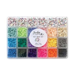 Bead kit with solid Fimo beads and Alphabet beads - Image 3