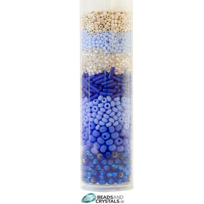 Seed Bead Mix, 65g BLUE