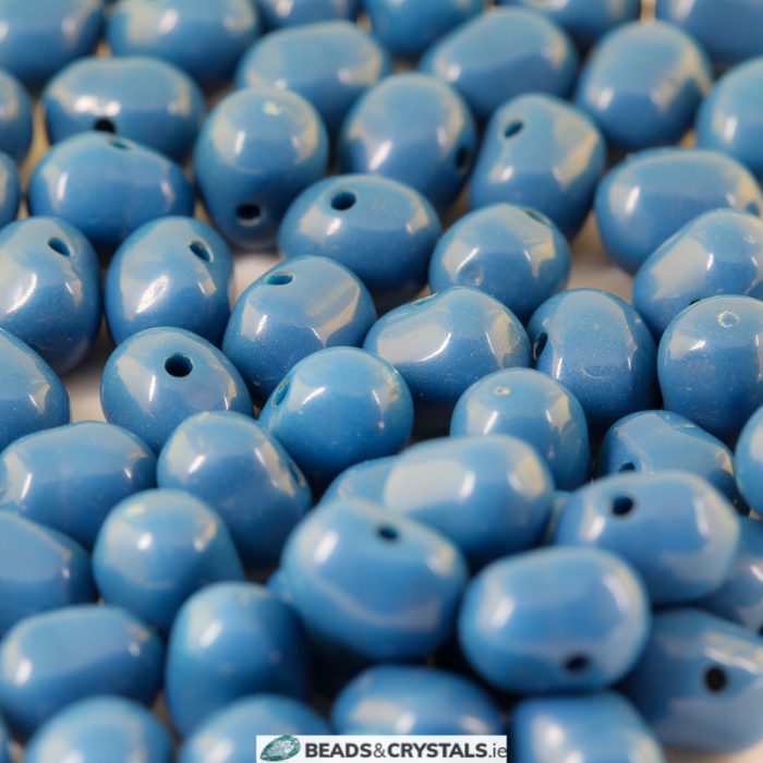 Acrylic Blue Bean Bead (20 pieces)