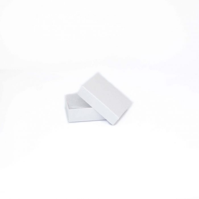 Cardboard Jewellery Box, White, 2 1/8" X 1 5/8" x H3/4"