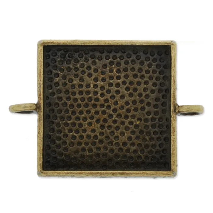 Bronze Square 20mm  2 Loop Mounts