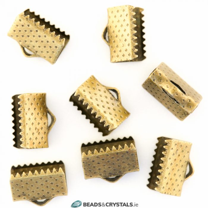 Bronze Ribbon  Crimp 10mm (36 pieces )