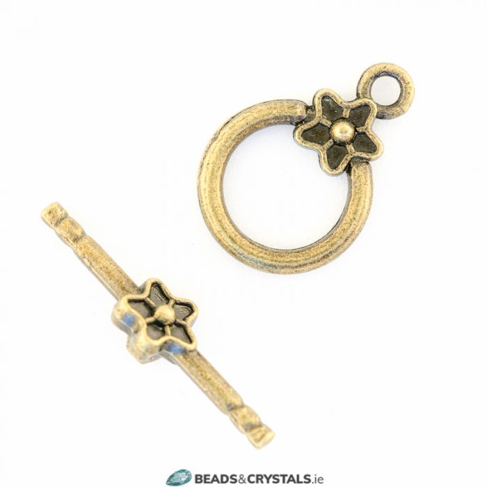 Bronze Toggle Clasp, 14x26mm (10 pieces)