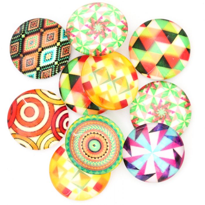 Mixed 20mm 70's x 10 pieces