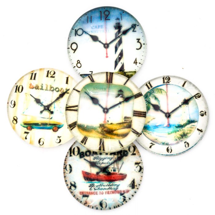 Mixed 25mm Clocks x 5 pieces