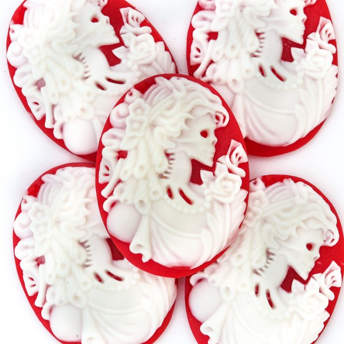 Red 30x40mm Skeleton Bride x 5 pieces