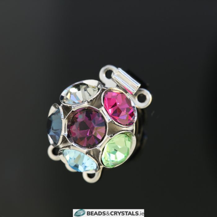 Silver Multi Stone 3 Strand Catch