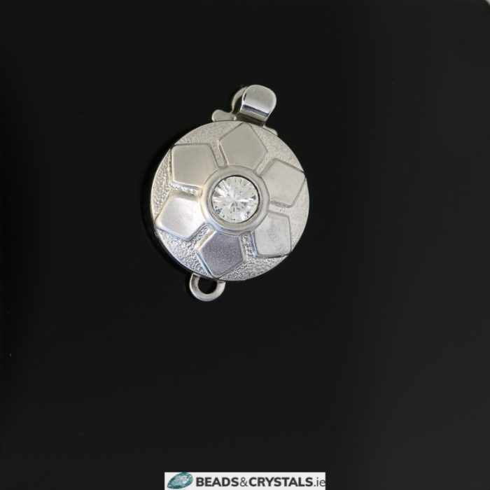 Silver Brushed Flower Catch