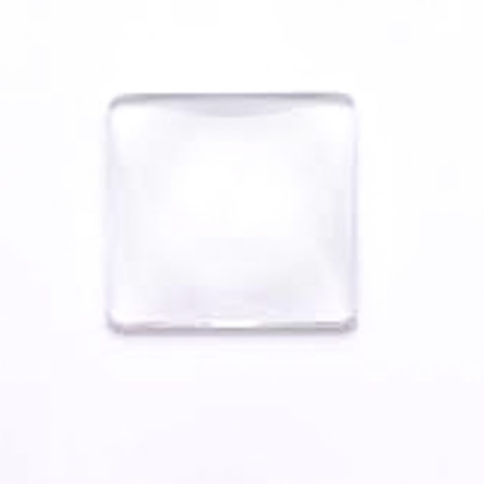 Square Clear Glass 25mm Cabochons x 7 pieces
