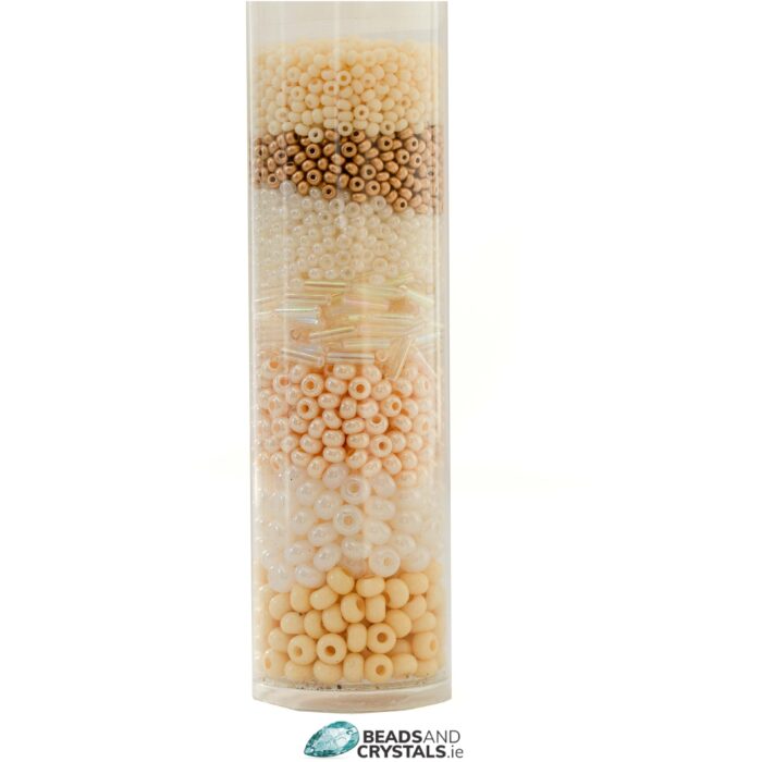 Seed Bead Mix, 65g CREAM