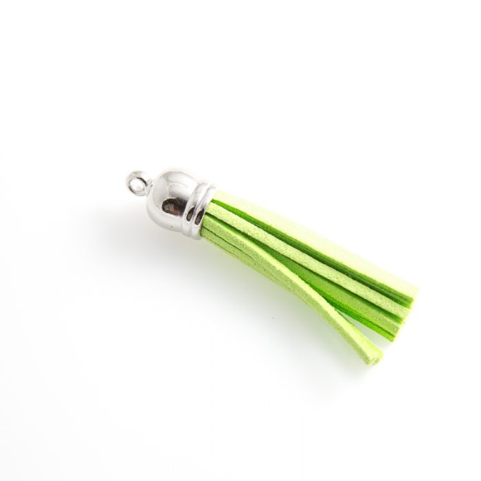 Lime Green Suede Tassel, 6cm