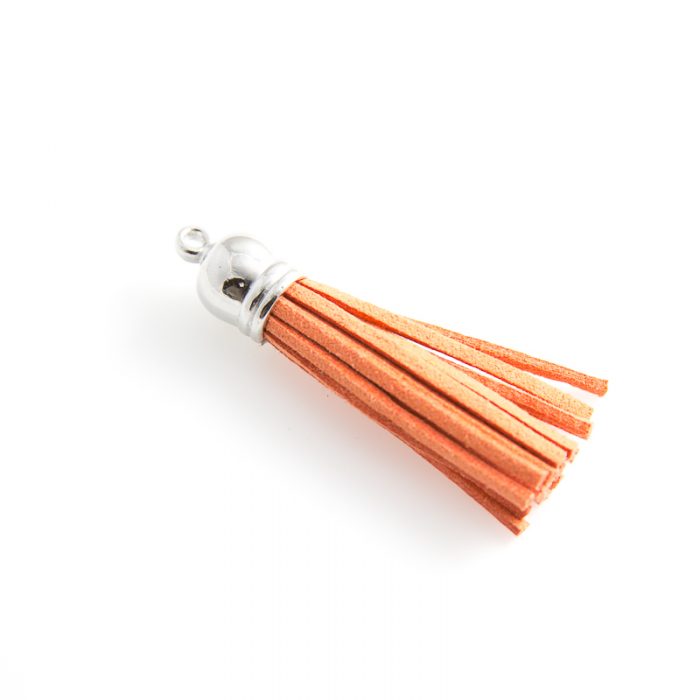 Orange Suede Tassel, 6cm