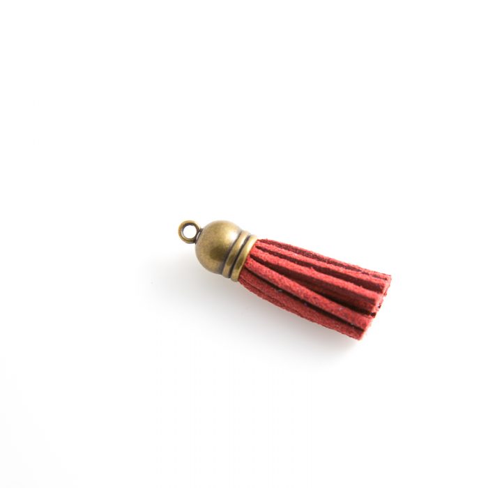 Red Suede Tassel, 4cm