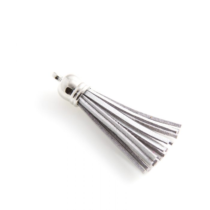 Grey Suede Tassel, 6cm