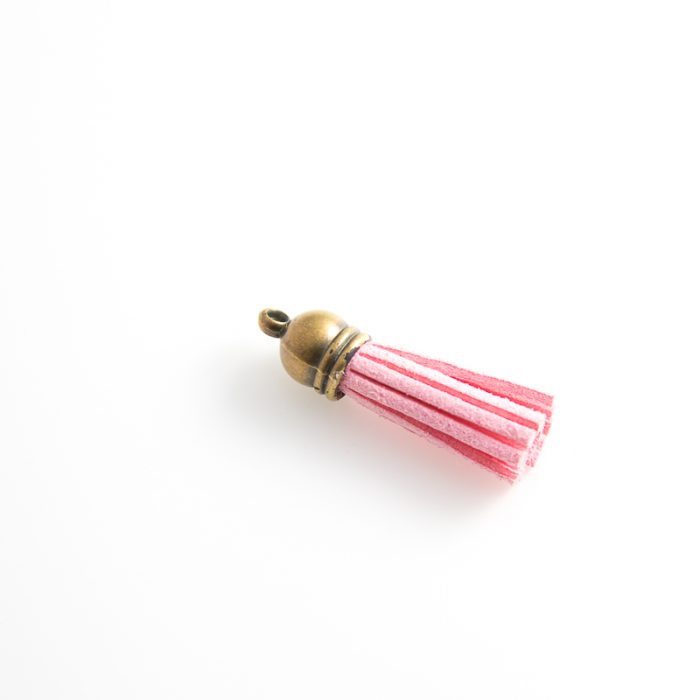Bright Pink Suede Tassel, 4cm