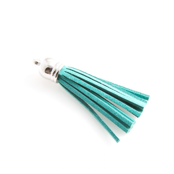 Green Suede Tassel, 6cm
