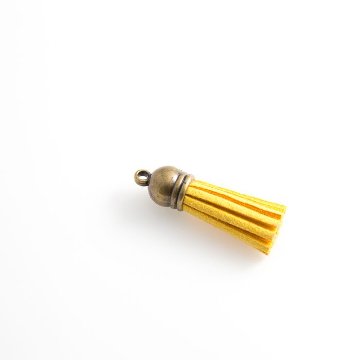 Yellow Suede Tassel, 4cm