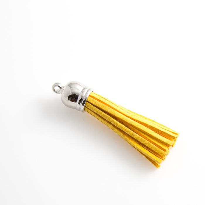 Yellow Suede Tassel, 6cm