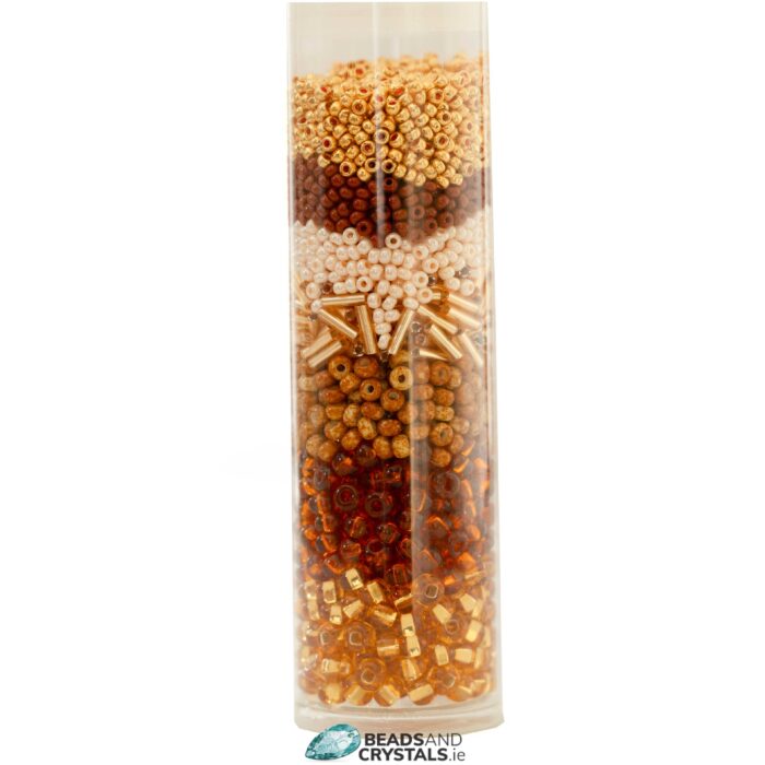 Seed Bead Mix, 65g GOLD