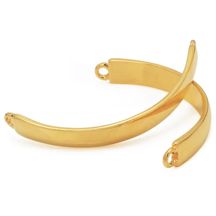 Gold Bracelet Connector, 6 piece
