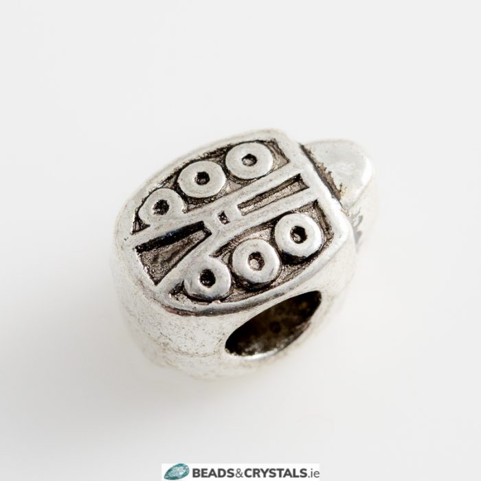 Silver Pandora Style, Ladybird Bead, 3 pieces