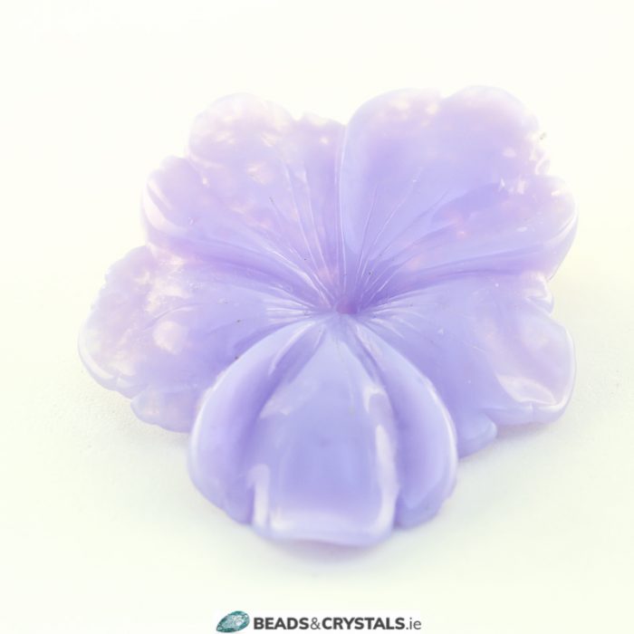 Acrylic While Viola Flower 50x40mm (3 pieces) - Image 5