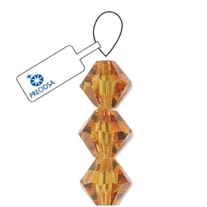 Topaz  Bicone 4mm Crystal