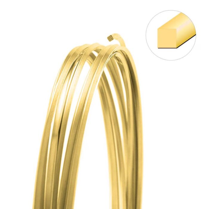 Gold .7mm (21g) SQUARE Craft Wire - Image 2