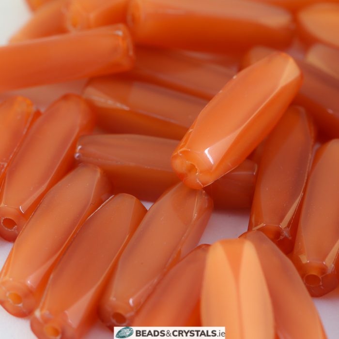 Acrylic Terracotta Orange Bean Bead (20 pieces) - Image 2