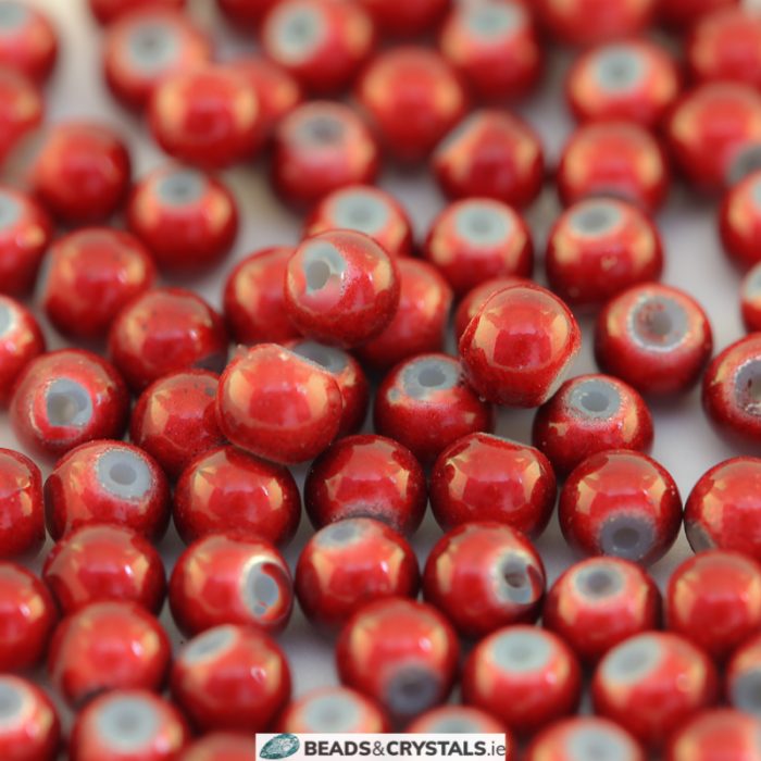 Red Miracle Round bead 4mm (200 pieces)