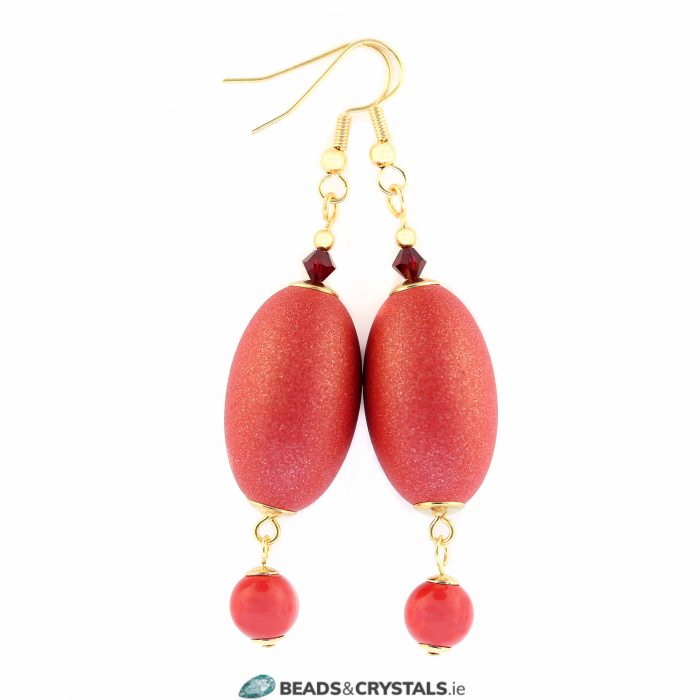 Red Oval Earring KIT