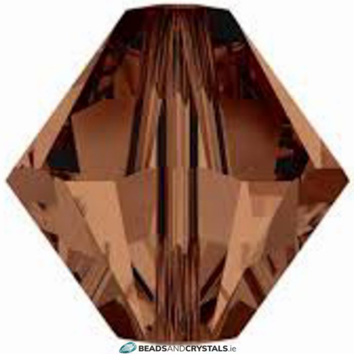 Smoked Topaz (220) SWAROVSKI 5328, 4mm Bicone Bead