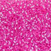 Fuchsia Dyed Silver Lined, 6/0, 18277
