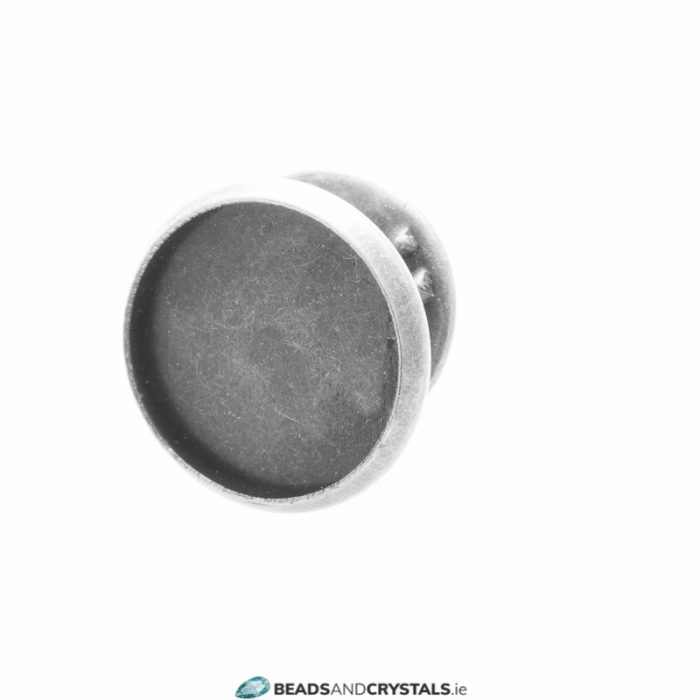 Silver 12mm Round Clutch/Badge Pins, 3 pieces