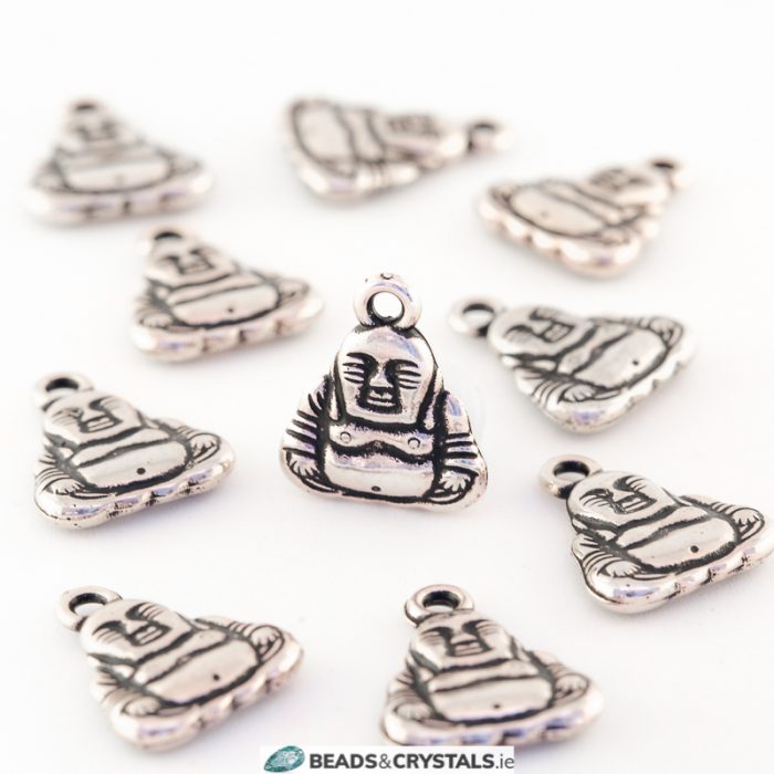 Antiqued Silver Buddha  (15 pieces)