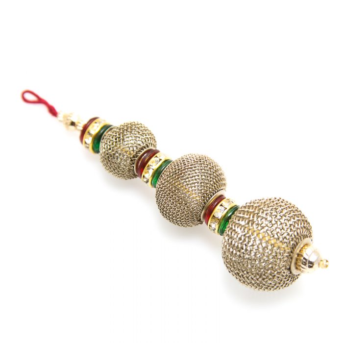 Bronze 3 Ball Wire Tassel, 10cm