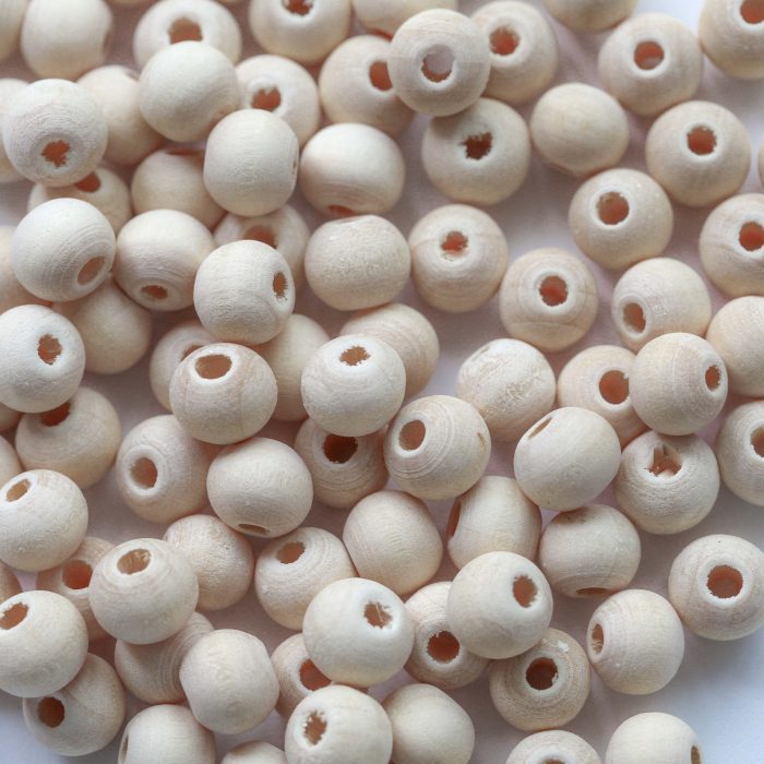 Natural 8mm Wooden Beads,